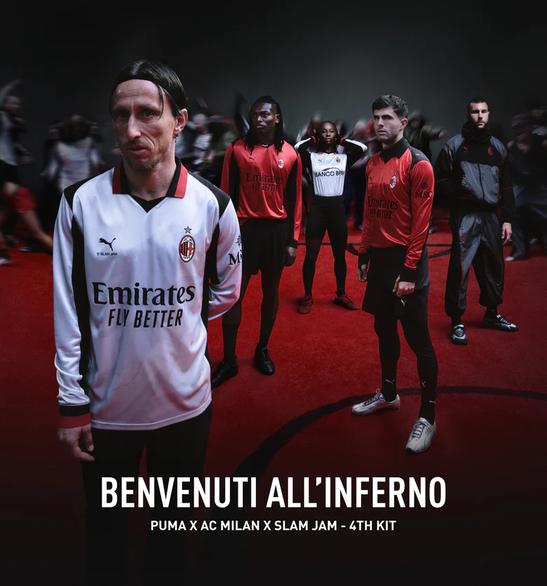 Maillot AC Milan x Slam Jam edition limitee collaboration