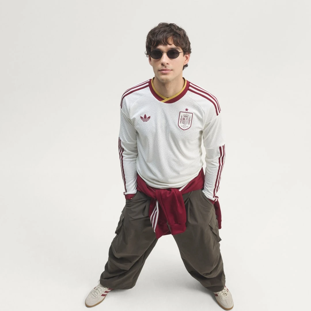 Extérieur Espagne Maillot Espagne Extérieur Authentique Manches Longues 2026 2026/2027 - Adidas