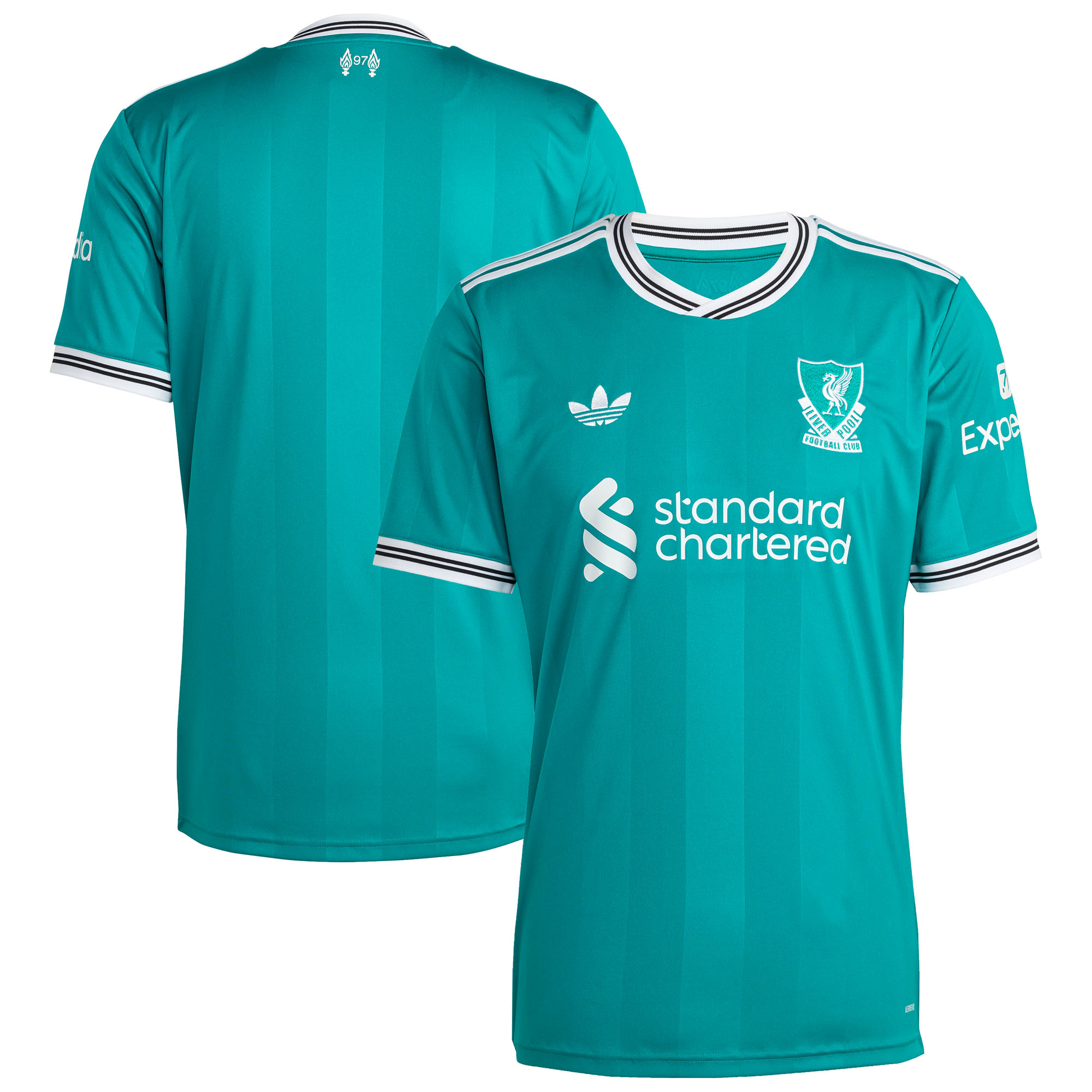 Maillot Third Adidas de Liverpool FC pour la saison 2025/2026, design audacieux pour les supporters des Reds.