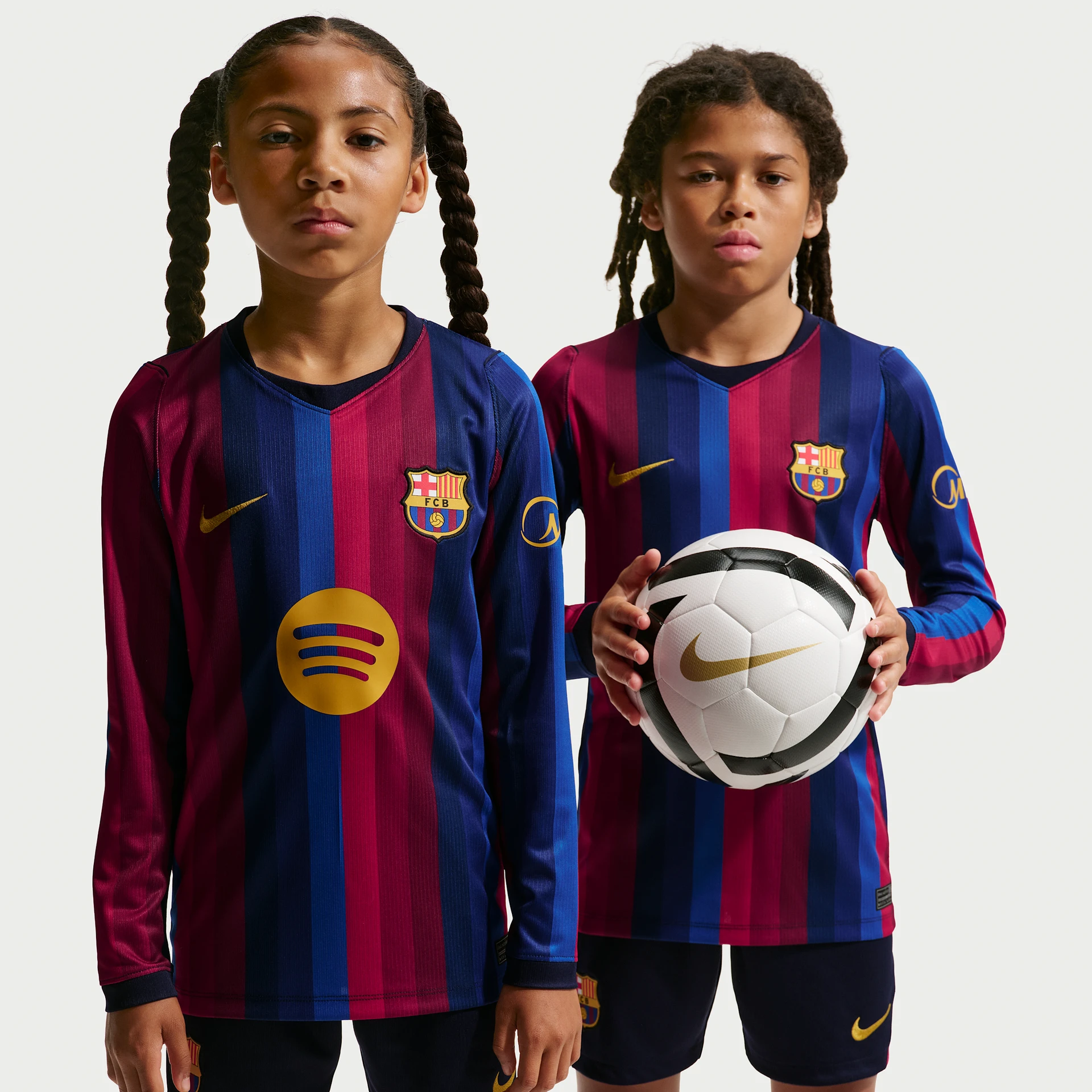 Nike Maillot FC Barcelone Domicile Manches Longues 2026/2027 - Enfant