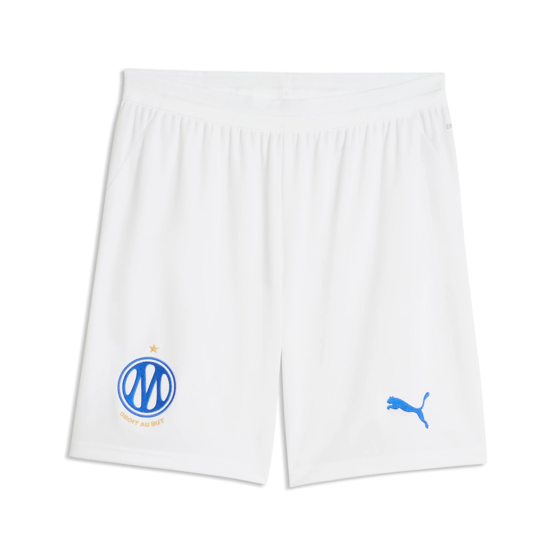 Short blanc Puma de l'Olympique de Marseille pour la tenue domicile de la saison 2026/2027.