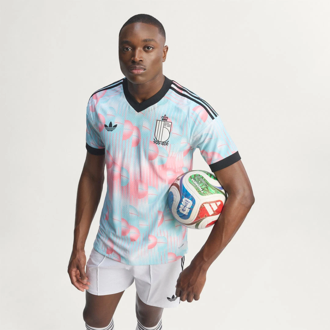 Maillot de football bleu Adidas Belgique extérieur version authentique pour la saison 2026/2027
