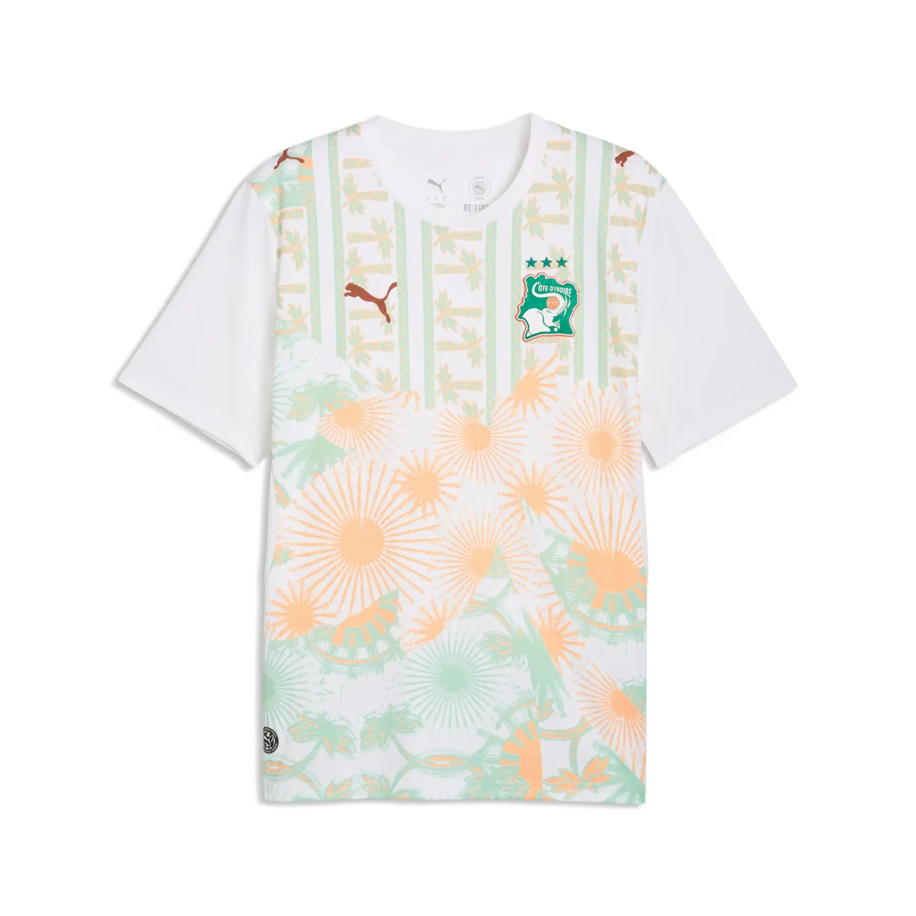 Maillot extérieur blanc Puma de l'équipe nationale de football de Côte d'Ivoire pour la saison 2026.