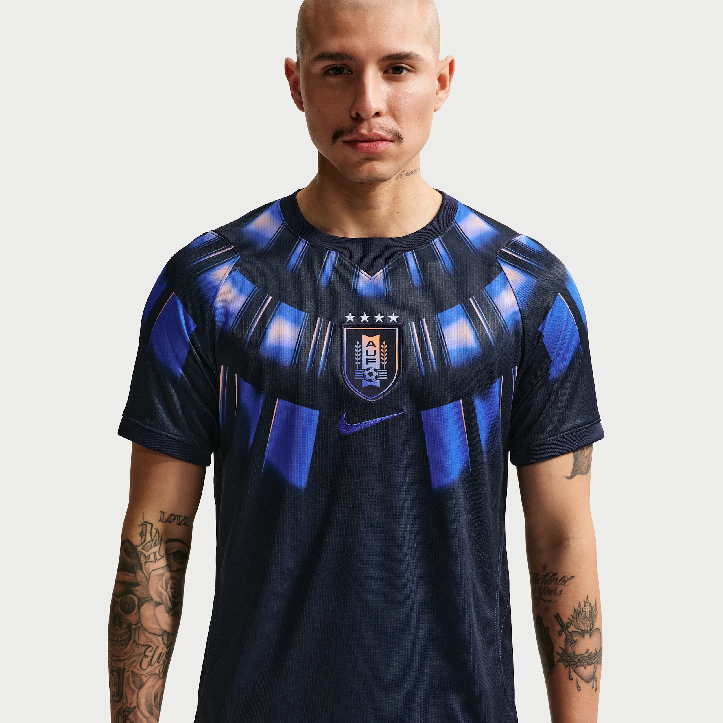 Maillot de football Nike Uruguay Extérieur 2026 bleu pour homme avec technologie Dri-FIT.