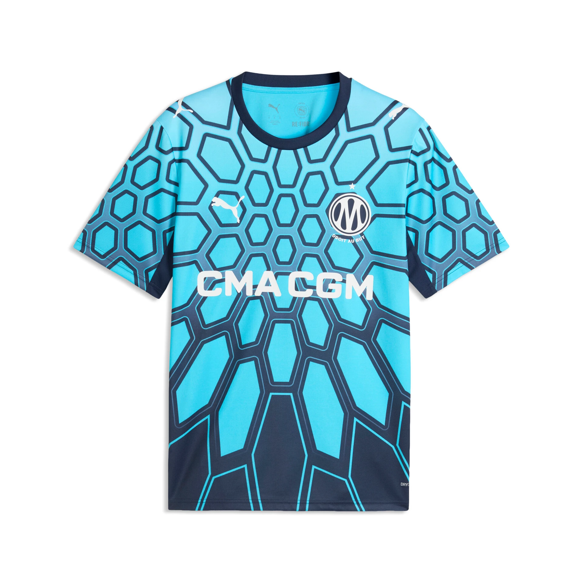 Maillot de gardien de but Puma de l'Olympique de Marseille saison 2026/2027 avec écusson du club.