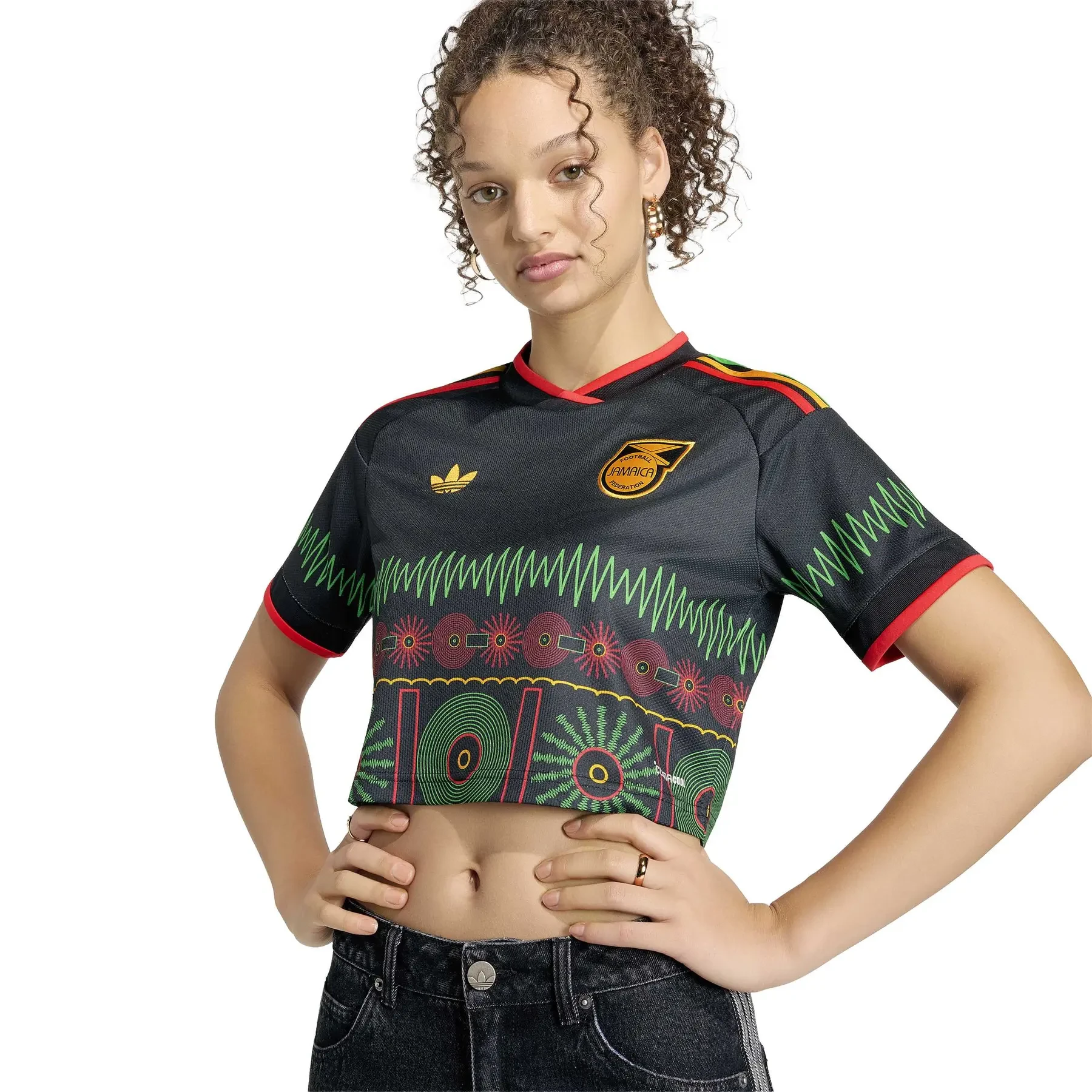 Maillot Extérieur Crop Femme Jamaïque 2026 vue détail