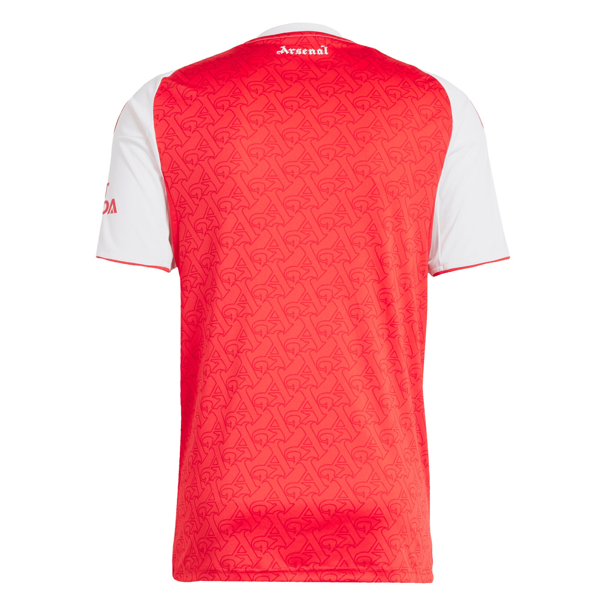 Maillot officiel Arsenal domicile 2025-2026 rouge et blanc Adidas - vue de dos