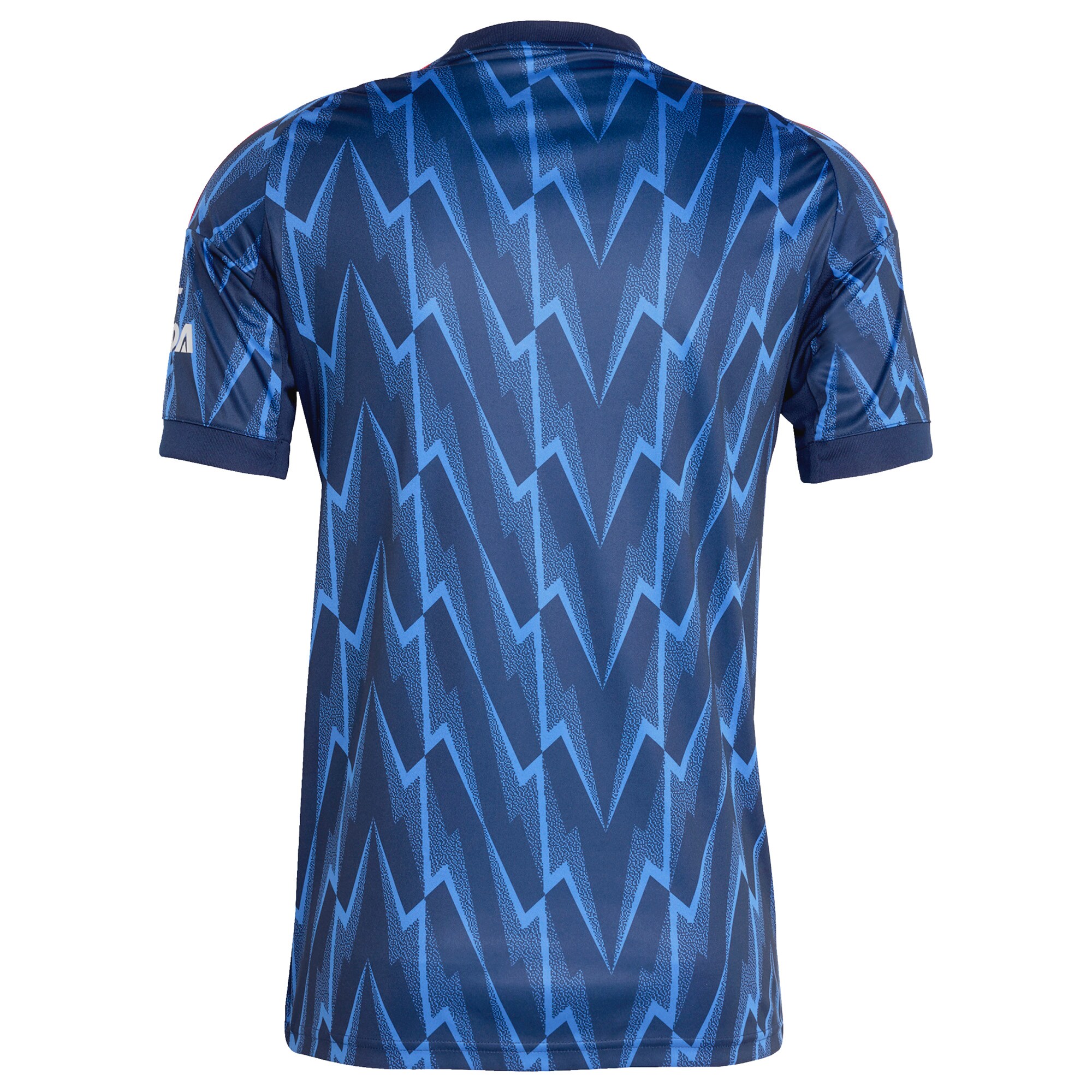 Maillot officiel Arsenal extérieur 2025-2026 bleu marine et rose Adidas - vue de dos