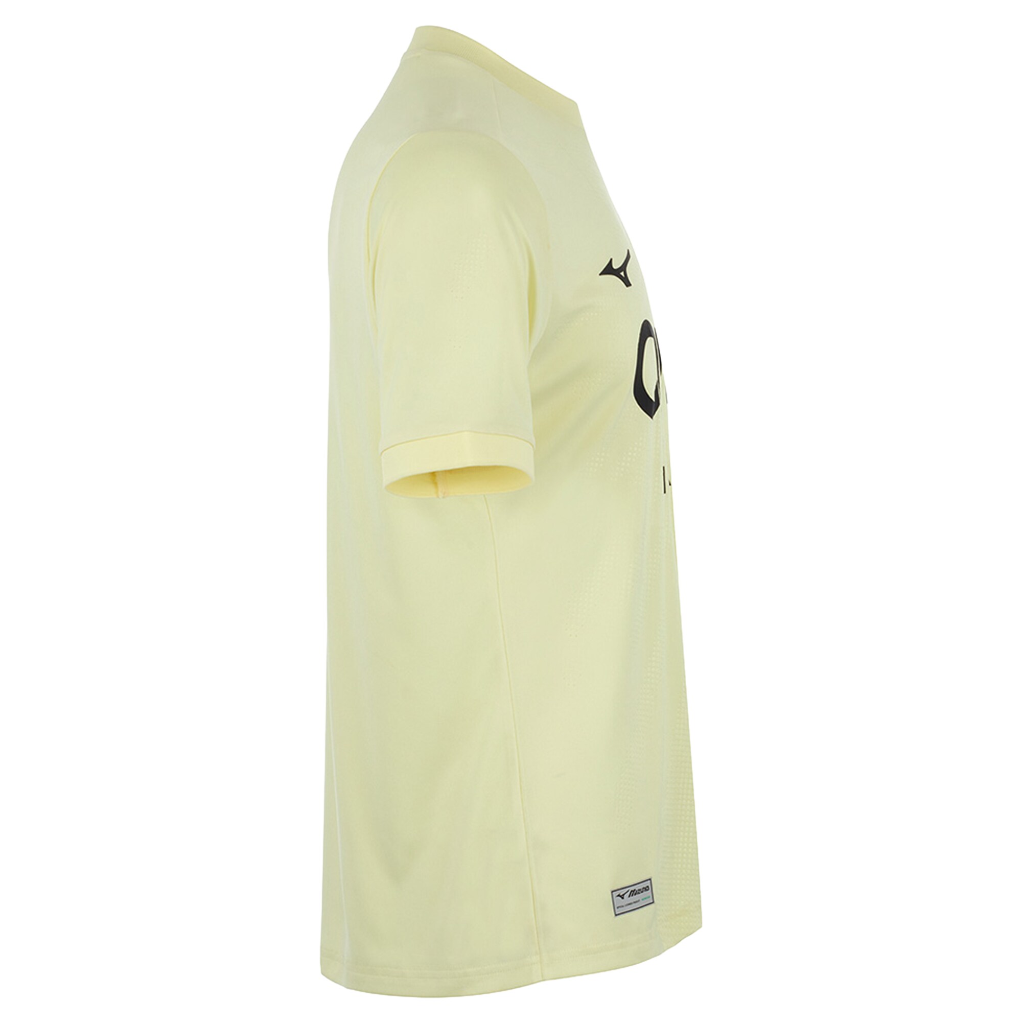 Maillot officiel AS Monaco third 2025-2026 jaune pâle Mizuno - détail