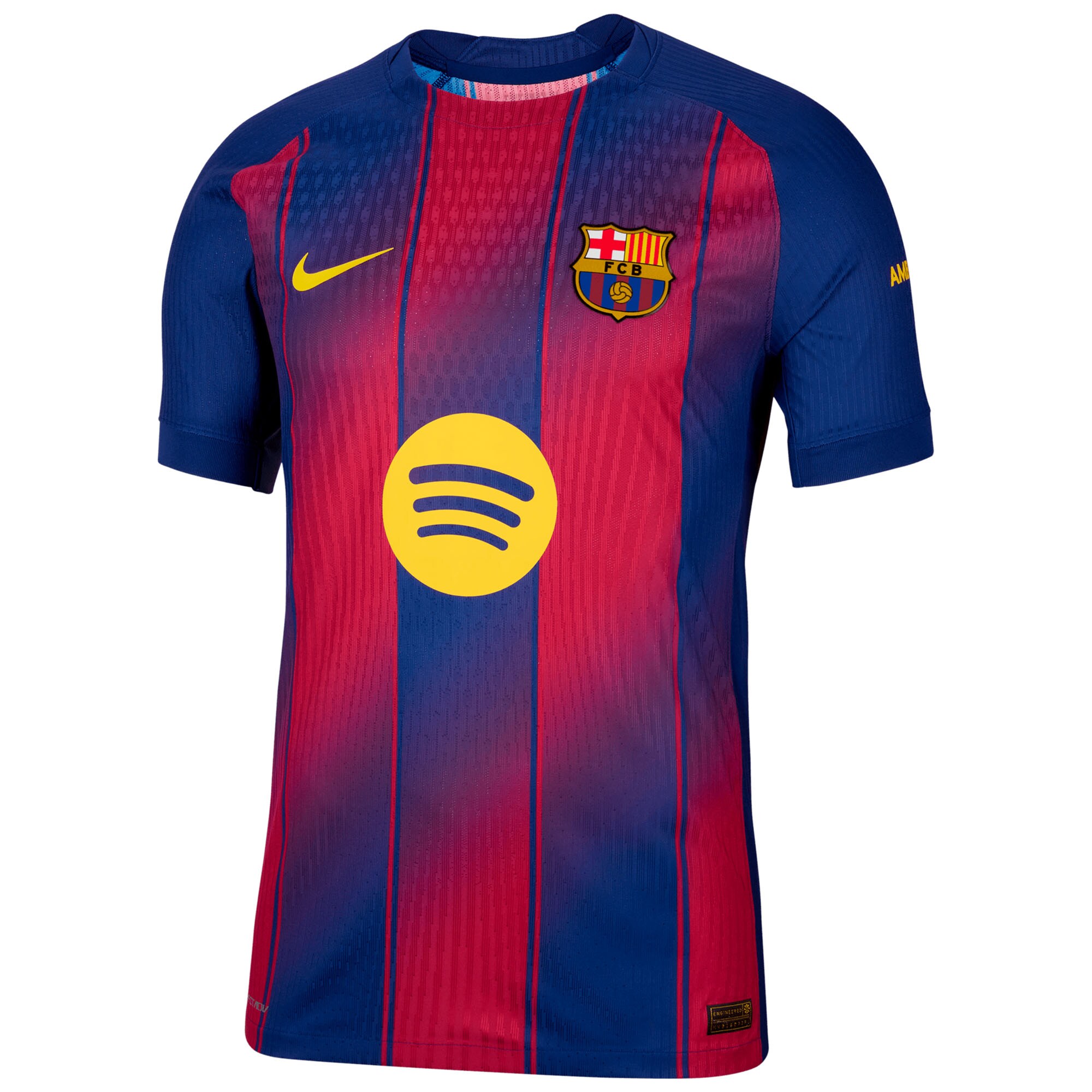 Maillot officiel FC Barcelone domicile authentique 2025-2026 bleu et grenat Nike - vue de face
