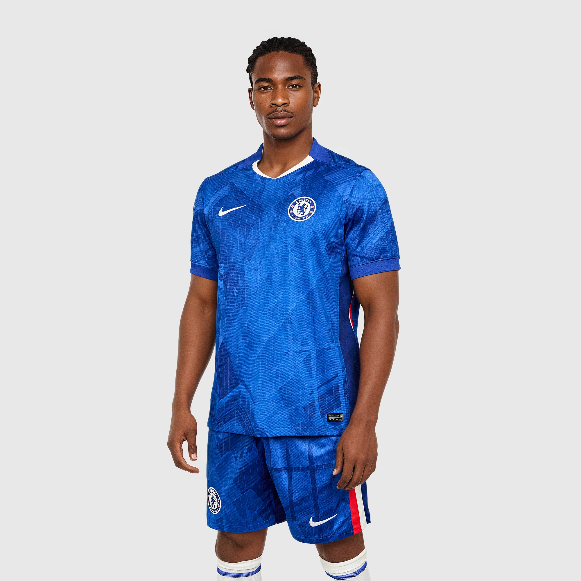 Maillot officiel Chelsea FC domicile authentique 2025-2026 bleu Nike - photo portée