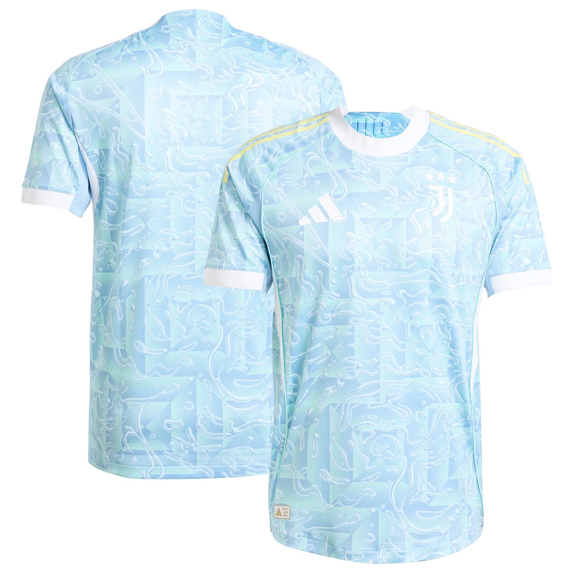 Maillot officiel Juventus extérieur authentique 2025-2026 beige et marron Adidas - vue composite