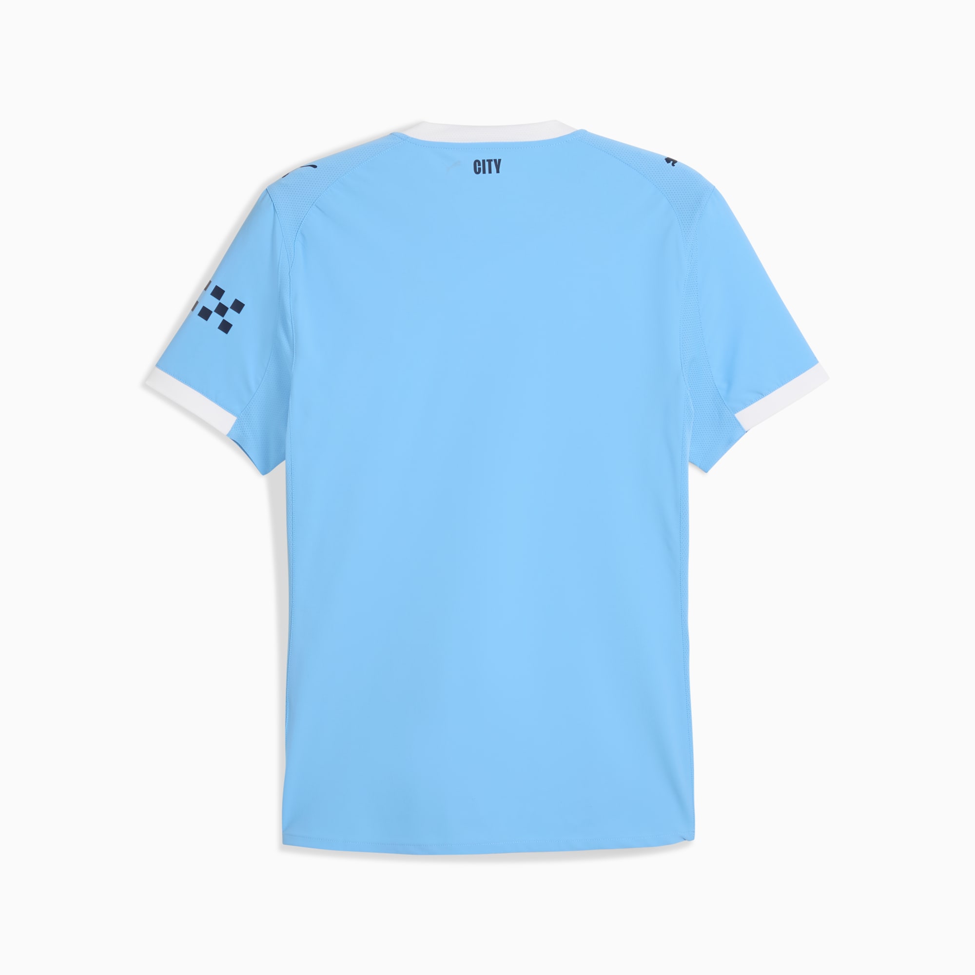 Maillot officiel Manchester City domicile 2025-2026 bleu ciel et blanc Puma - vue de dos