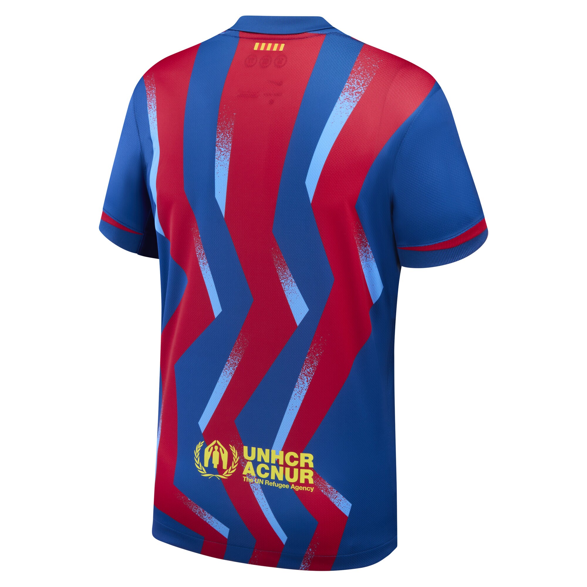Maillot officiel FC Barcelone fourth 2025-2026 bleu et rouge motifs Nike - vue de dos