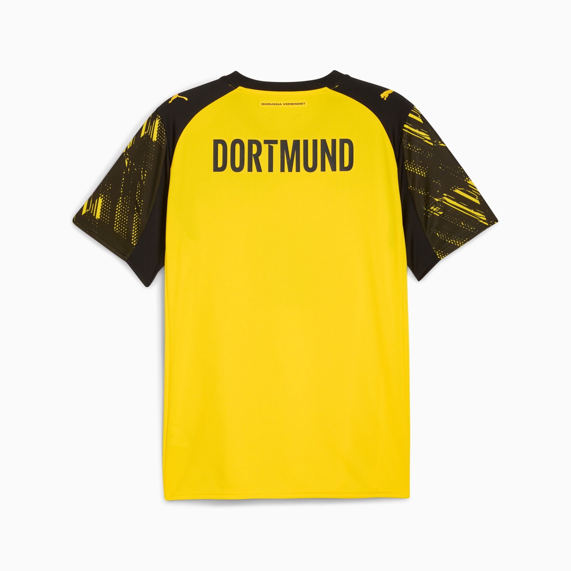 Maillot officiel Borussia Dortmund domicile 2025-2026 jaune et noir Puma - vue de dos