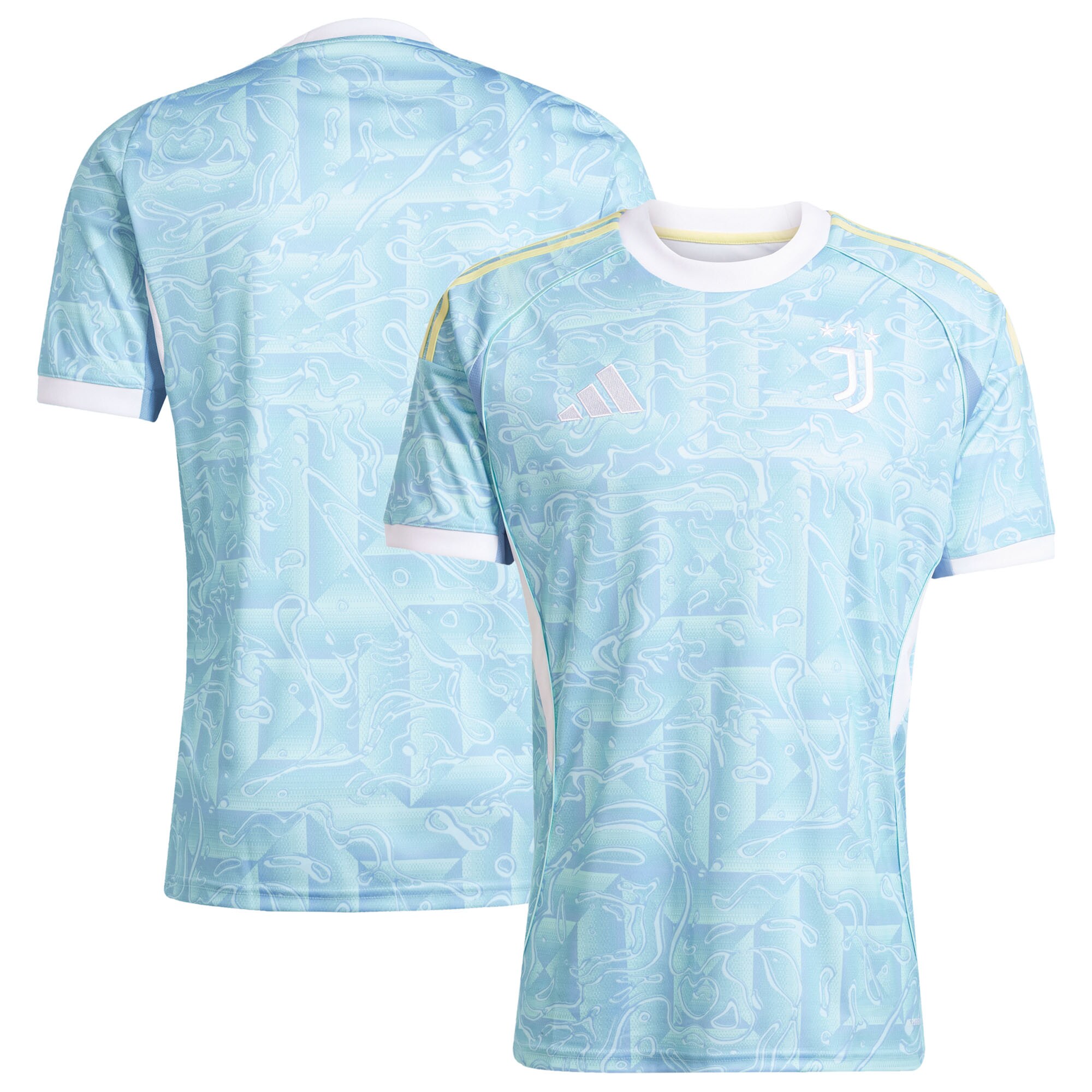 Maillot officiel Juventus extérieur 2025-2026 beige et noir Adidas - vue composite