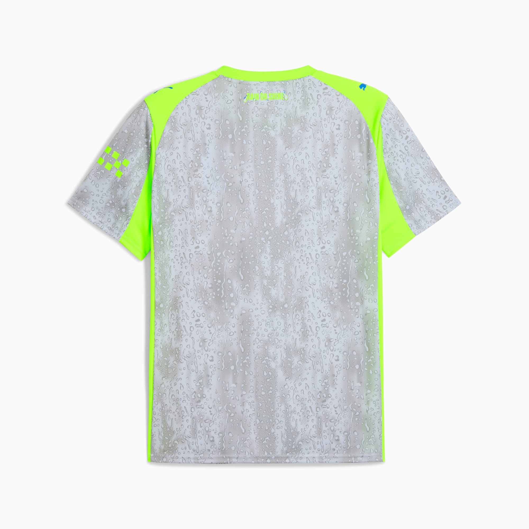 Maillot officiel Manchester City third 2025-2026 blanc, gris et jaune fluo Puma - vue de dos