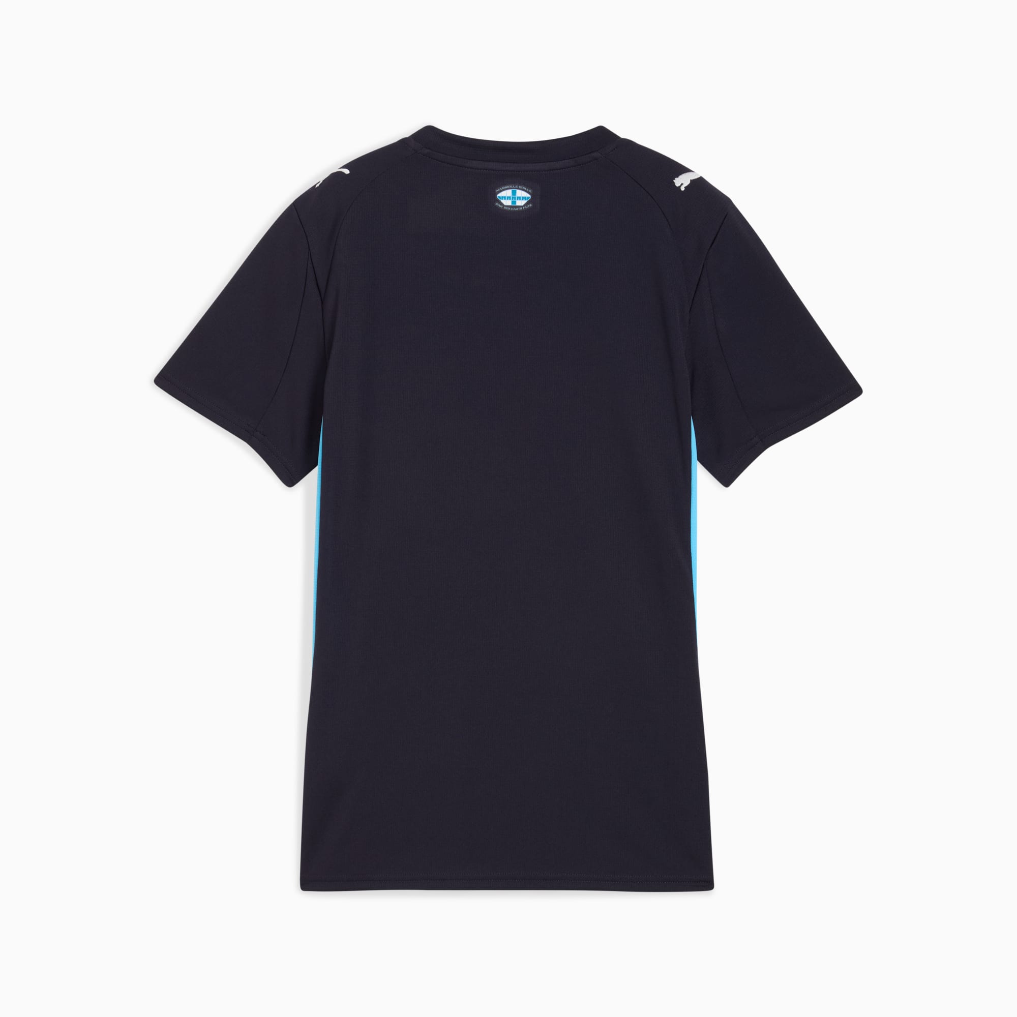 Maillot officiel Olympique de Marseille exterieur 2025-2026 bleu marine et bleu clair Puma - vue de dos