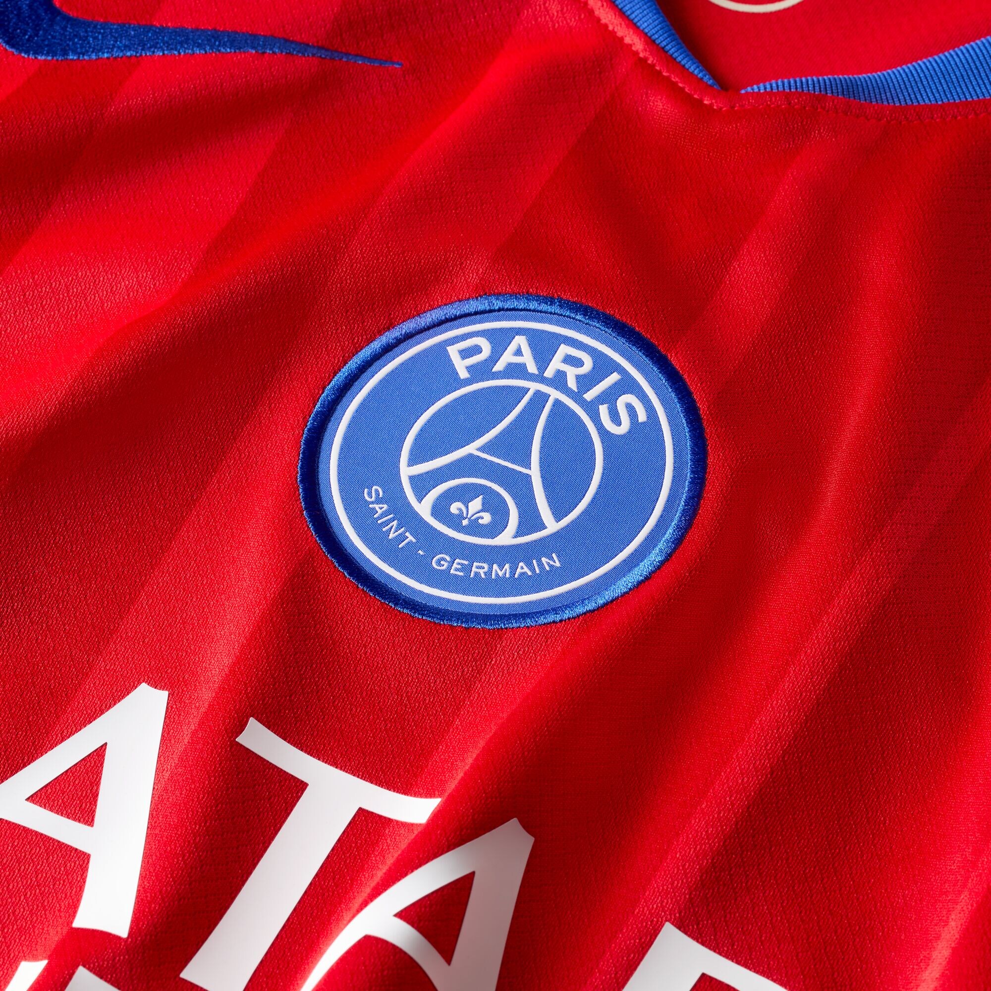 Maillot officiel Paris Saint-Germain third 2025-2026 bordeaux et rose Nike - détail