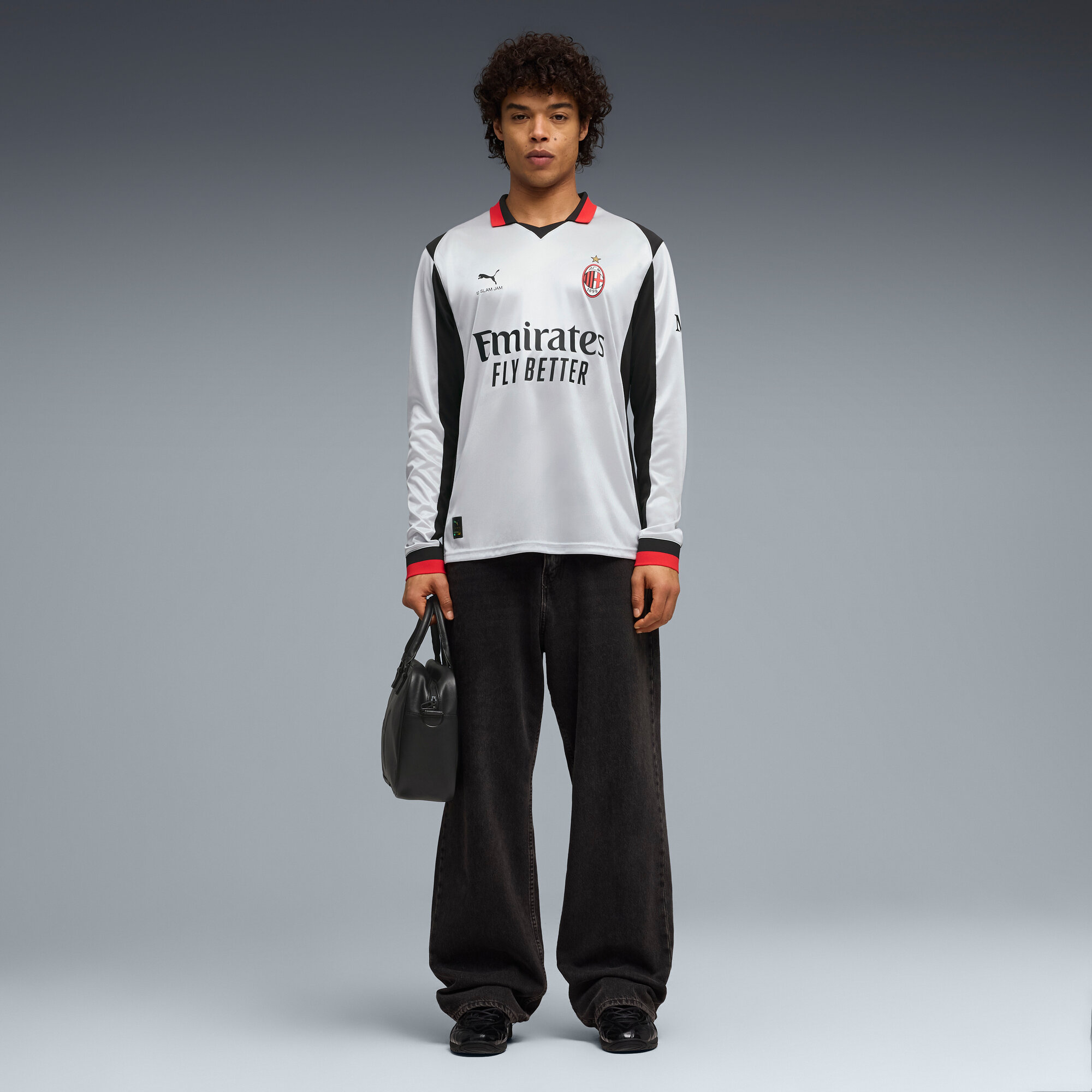 Fourth AC Milan Maillot AC Milan x Slam Jam Argent - Manches longues 2025/2026 - Puma