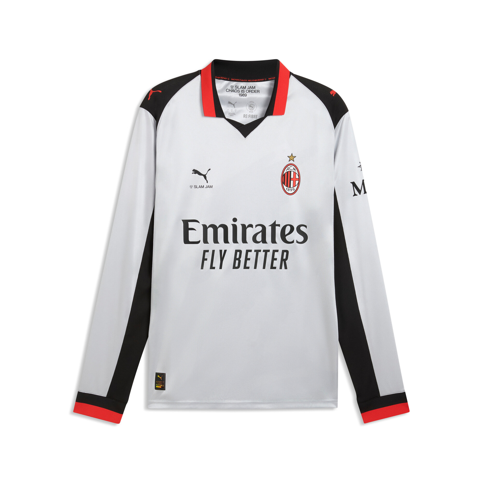 Fourth AC Milan Maillot AC Milan x Slam Jam Argent - Manches longues 2025/2026 - Puma